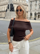 Ribbed Off The Shoulder Sweater