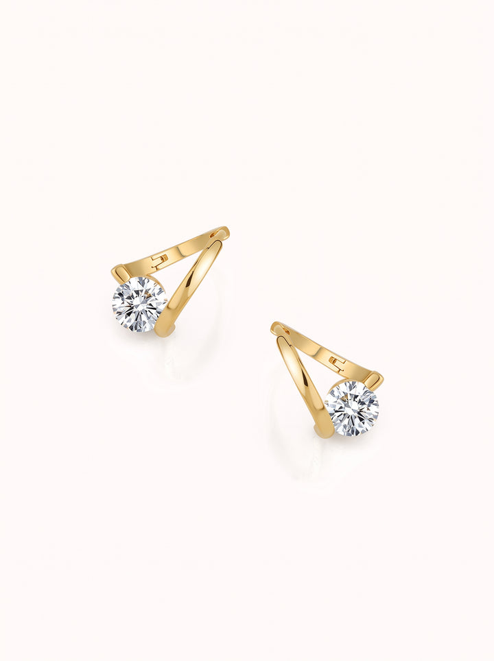 Minimalist Dainty Cubic Zirconia Hoop Earrings