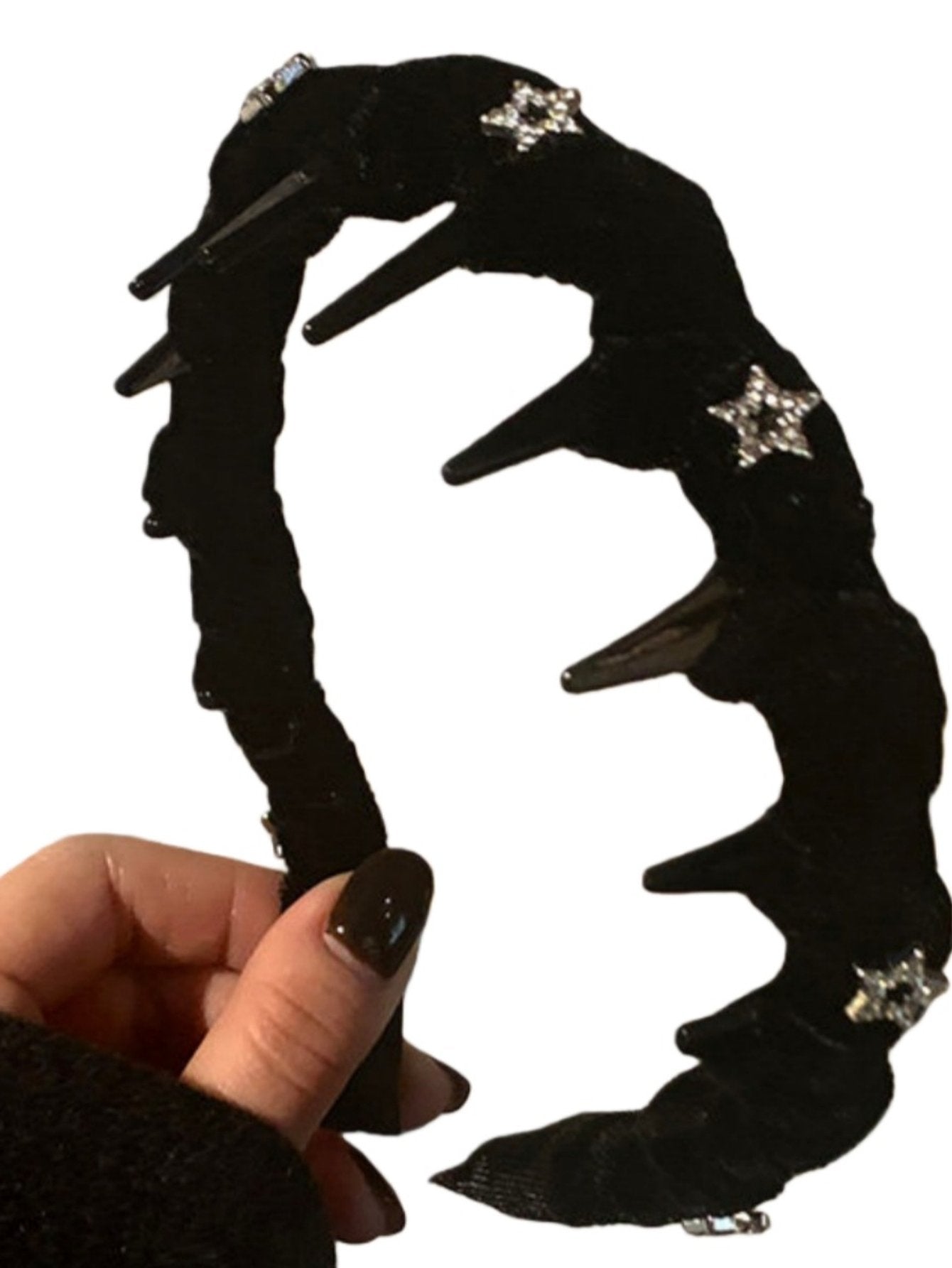 Sparkly Velvet Star Teeth Headband