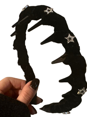 Sparkly Velvet Star Teeth Headband