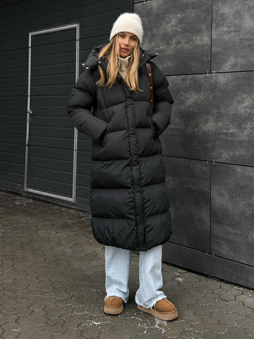 Cozy Hooded Long Puffer Coat