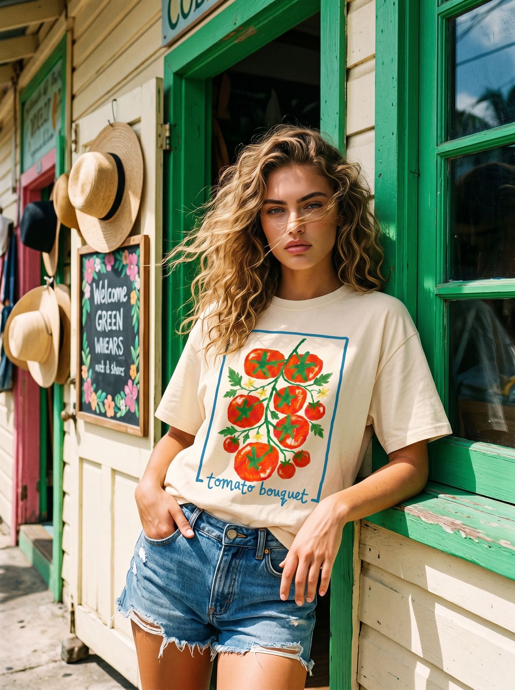 Digital Print Crew Neck Short Sleeve T-Shirt