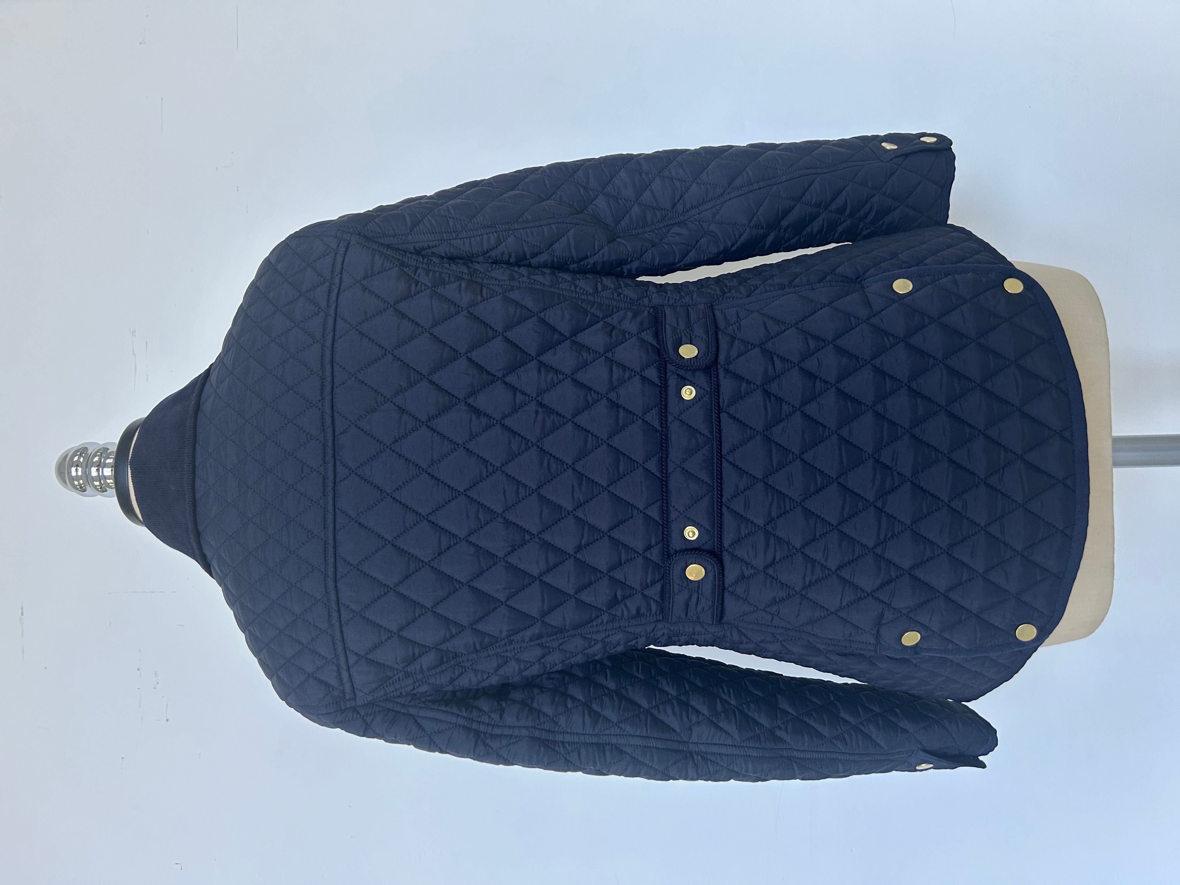 Brown Quilted Corduroy Trim Jacket