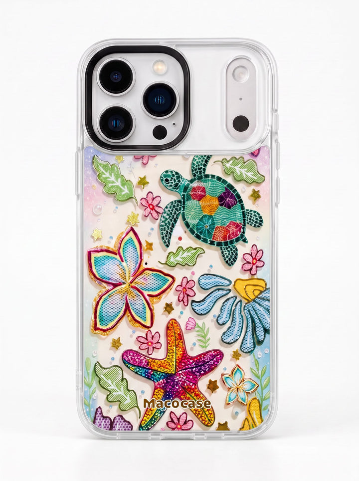 Sea Turtle and Starfish Pattern Phone Case