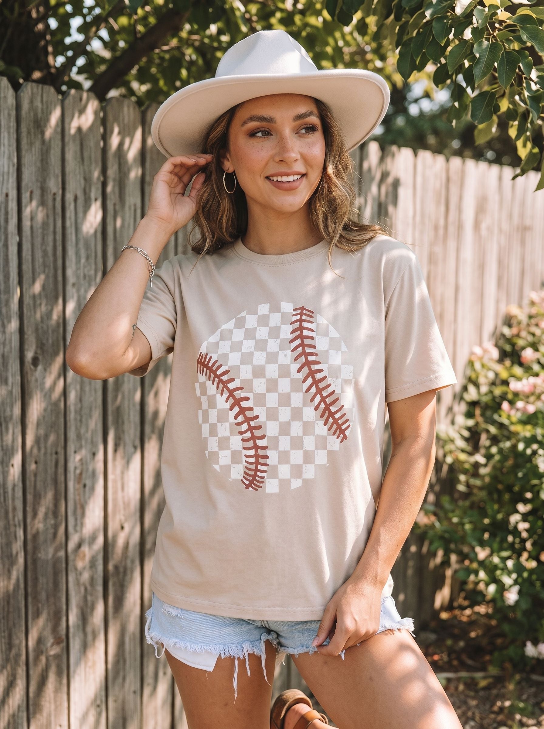 Oversized Fit Baseball Graphic T-Shirt