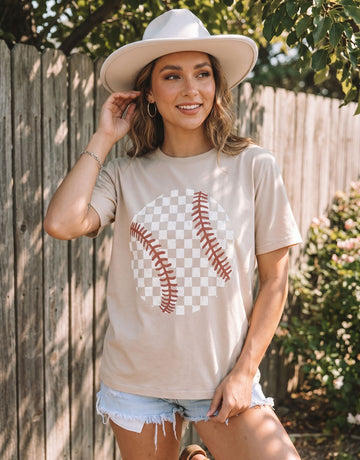 Oversized Fit Baseball Graphic T-Shirt