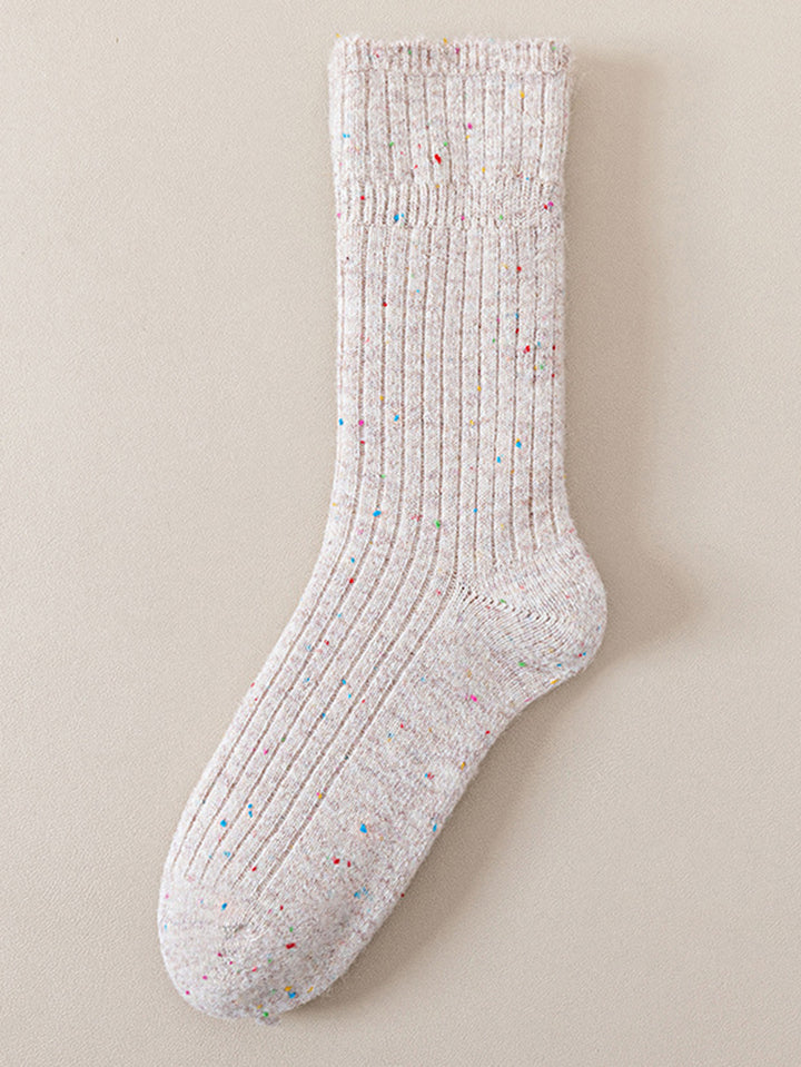 Cozy Soft Ribbed Confetti Socks