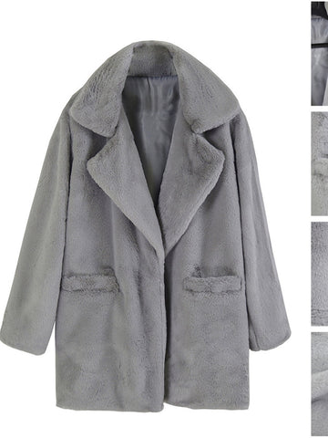 Cozy Soft Plush Faux Fur Coat