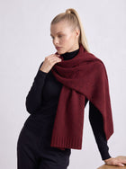 Soft Chunky Knit Black Scarf
