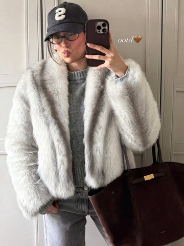 Cozy Plush Faux Fur Jacket