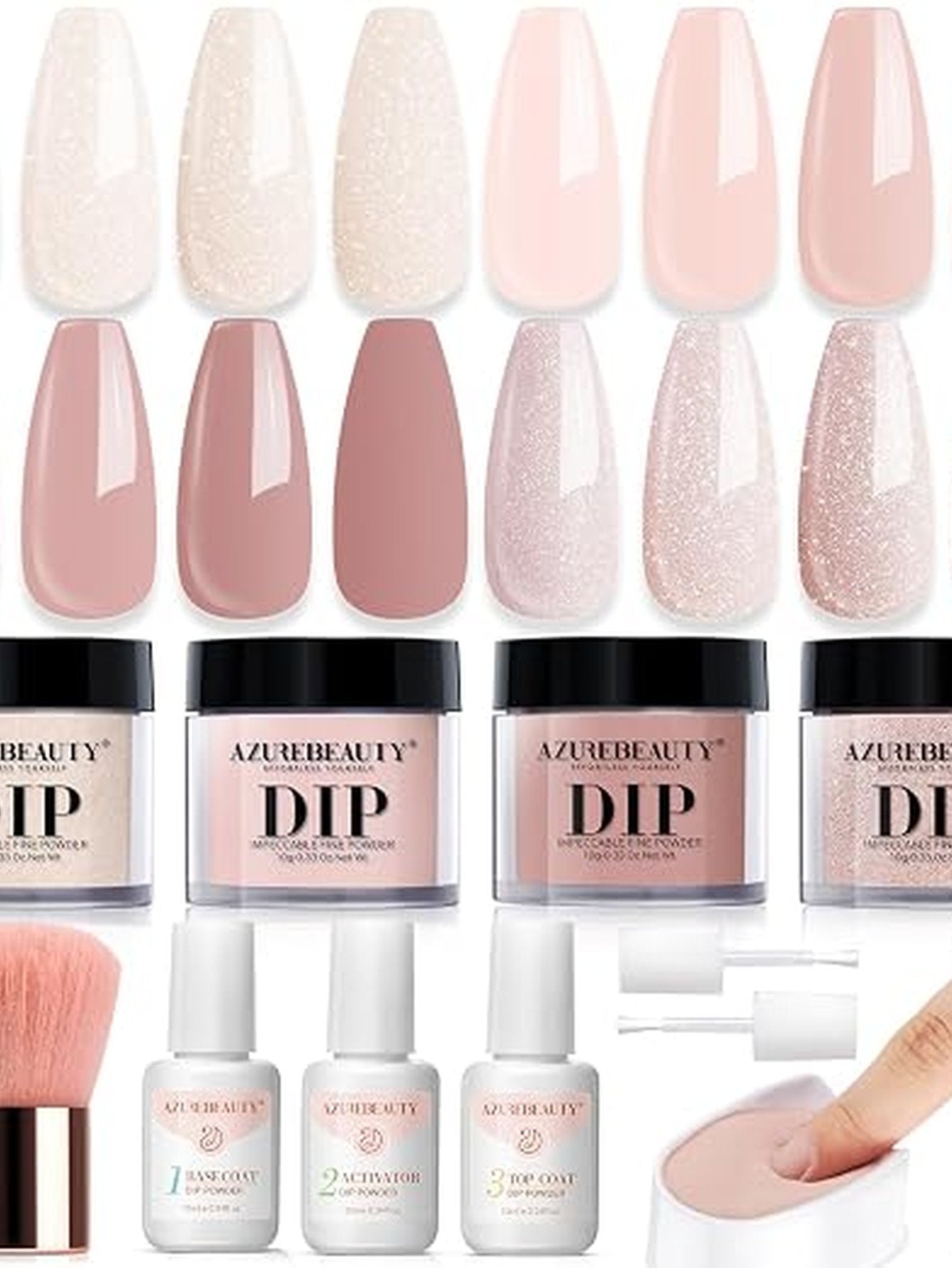 Nude Glitter Dip Powder Nail Kit