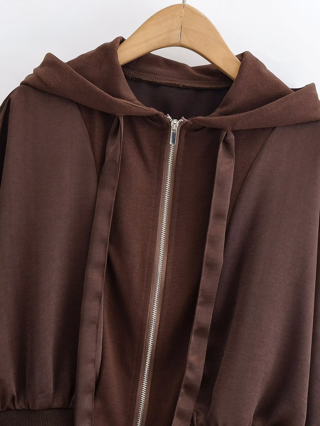 Cropped Zip Up Hoodie