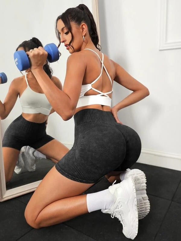 Seamless Butt Lifting Acid Wash Leggings