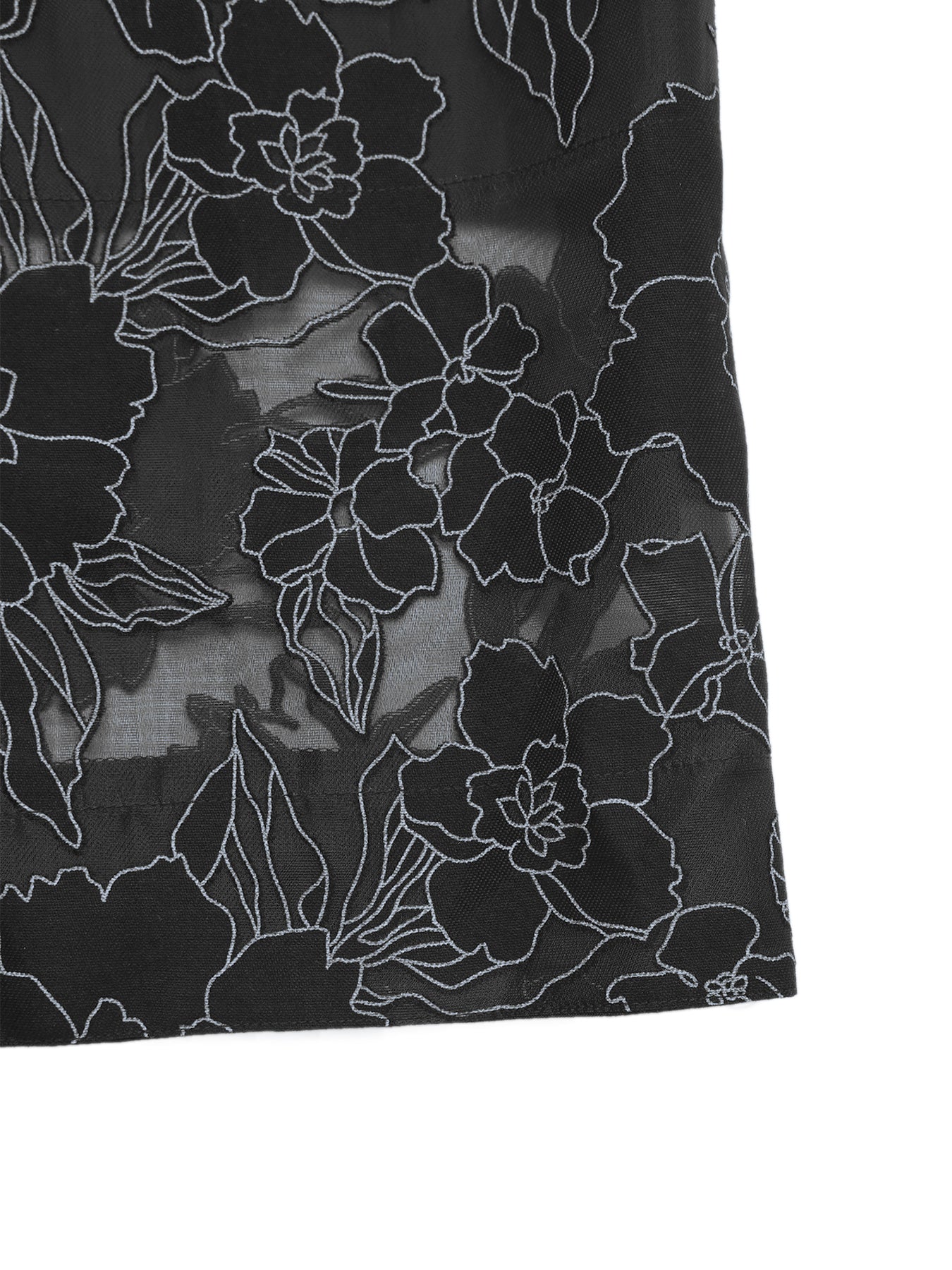 Lace-Hem High-Waisted Elegant Pants