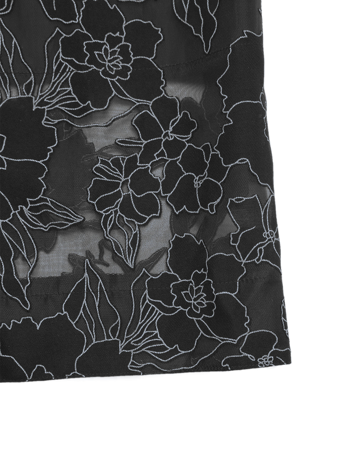 Lace-Hem High-Waisted Elegant Pants
