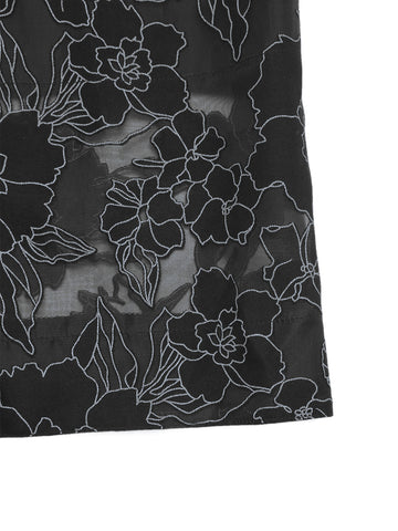 Lace-Hem High-Waisted Elegant Pants