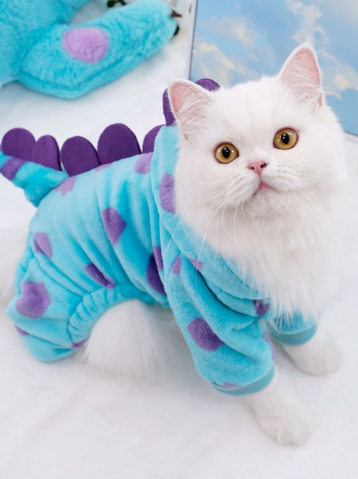 Cozy Fleece Monster Cat Hoodie