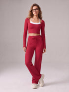 Seamless Ribbed Crop Lounge 2 Piece Set