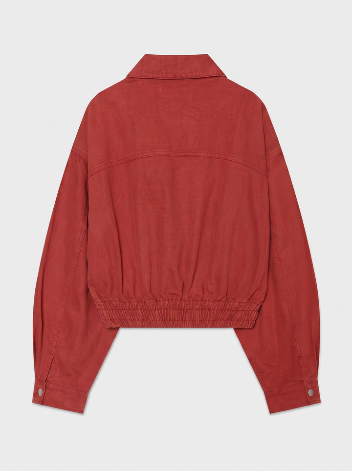 Oversized Zip Up Canvas Jacket