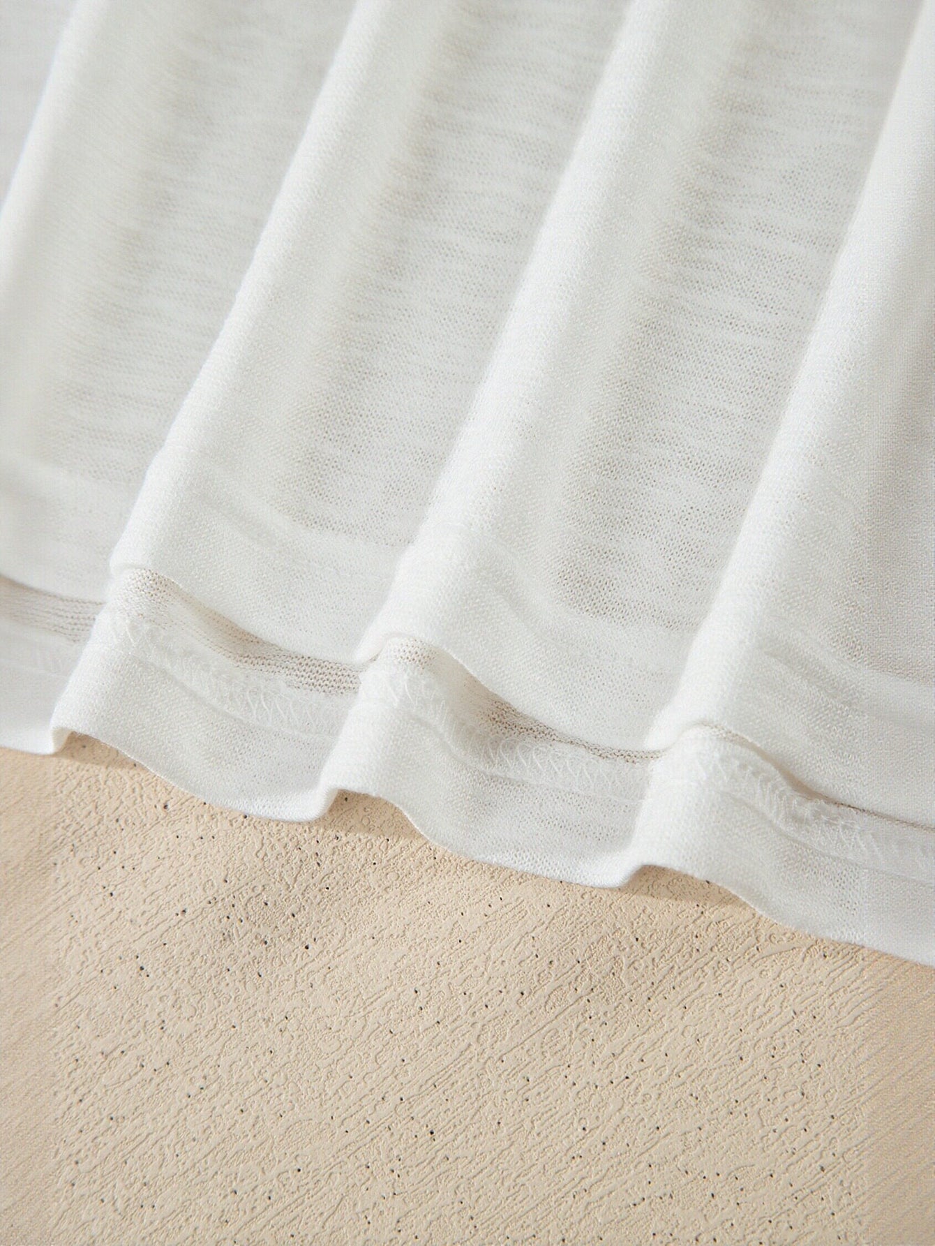Elegant Lace Trim V Neck Tee