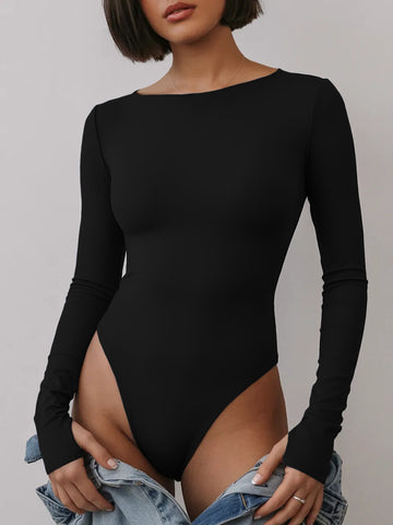 Seamless Slim Fit Long Sleeve Bodysuit