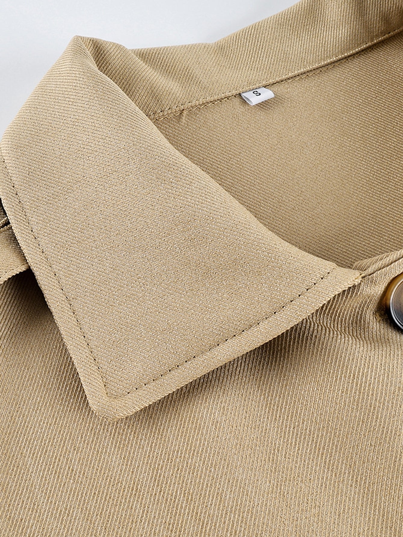 Elegant Belted Cropped Trench Coat