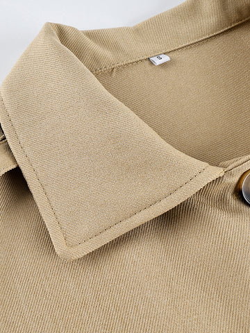 Elegant Belted Cropped Trench Coat