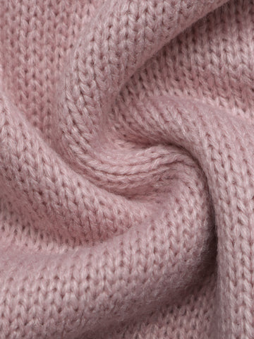 Textured V Neck Knit Sweater