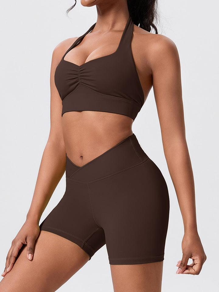 Seamless High Waisted Yoga Short Set