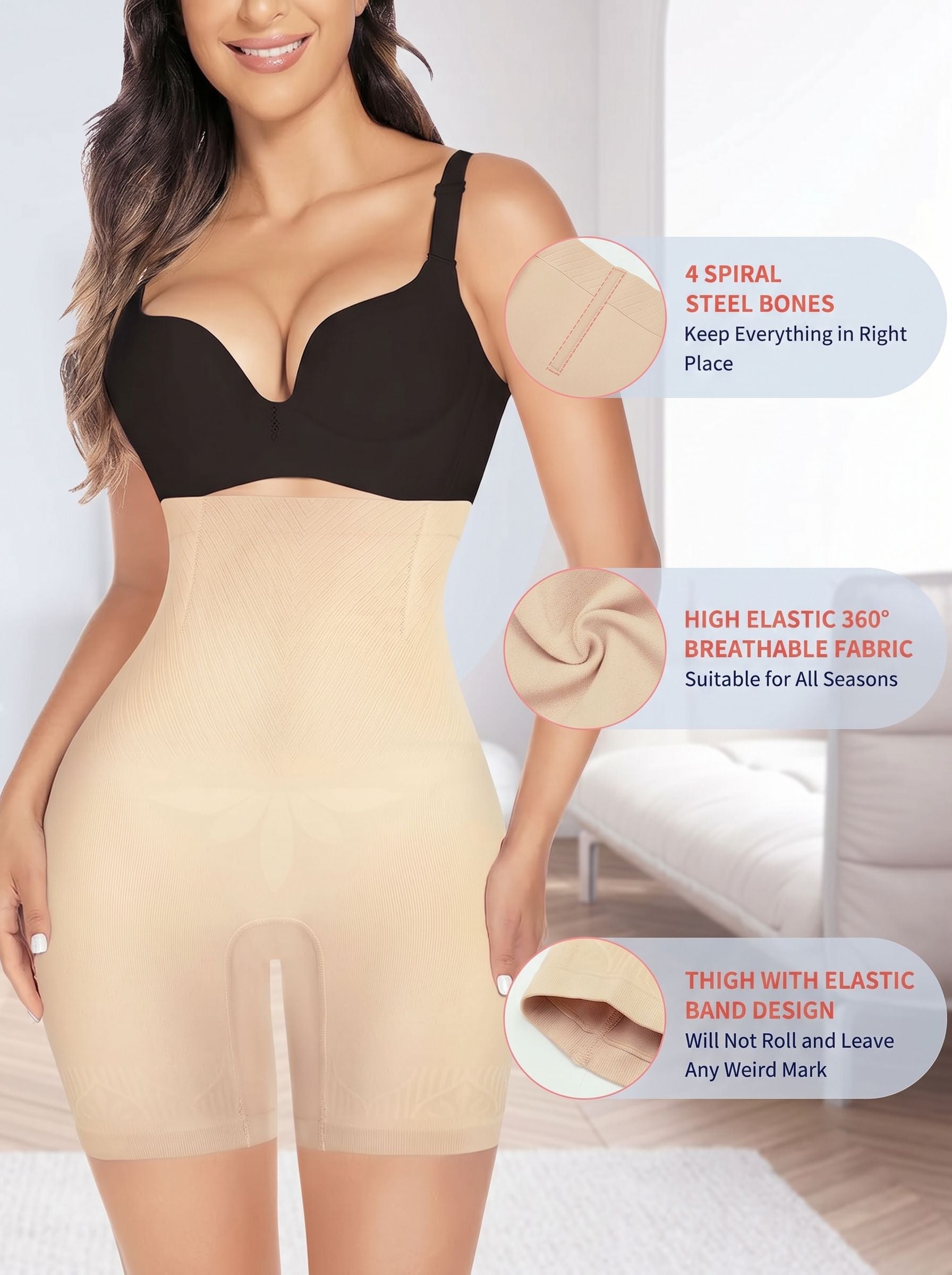Seamless High Waisted Tummy Control Shapewear