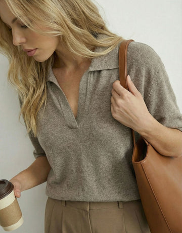 Chunky Knit Short Sleeve Casual Sweater