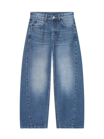 High Waisted Curved Seam Jeans