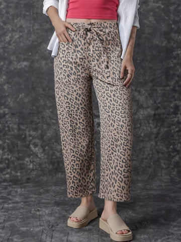 Leopard Print High Waist Jeans