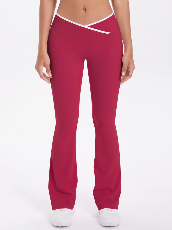 Crossover High Waisted Flare Yoga Pants