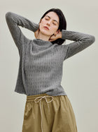 Soft Pure Wool Textured Pullover Sweater