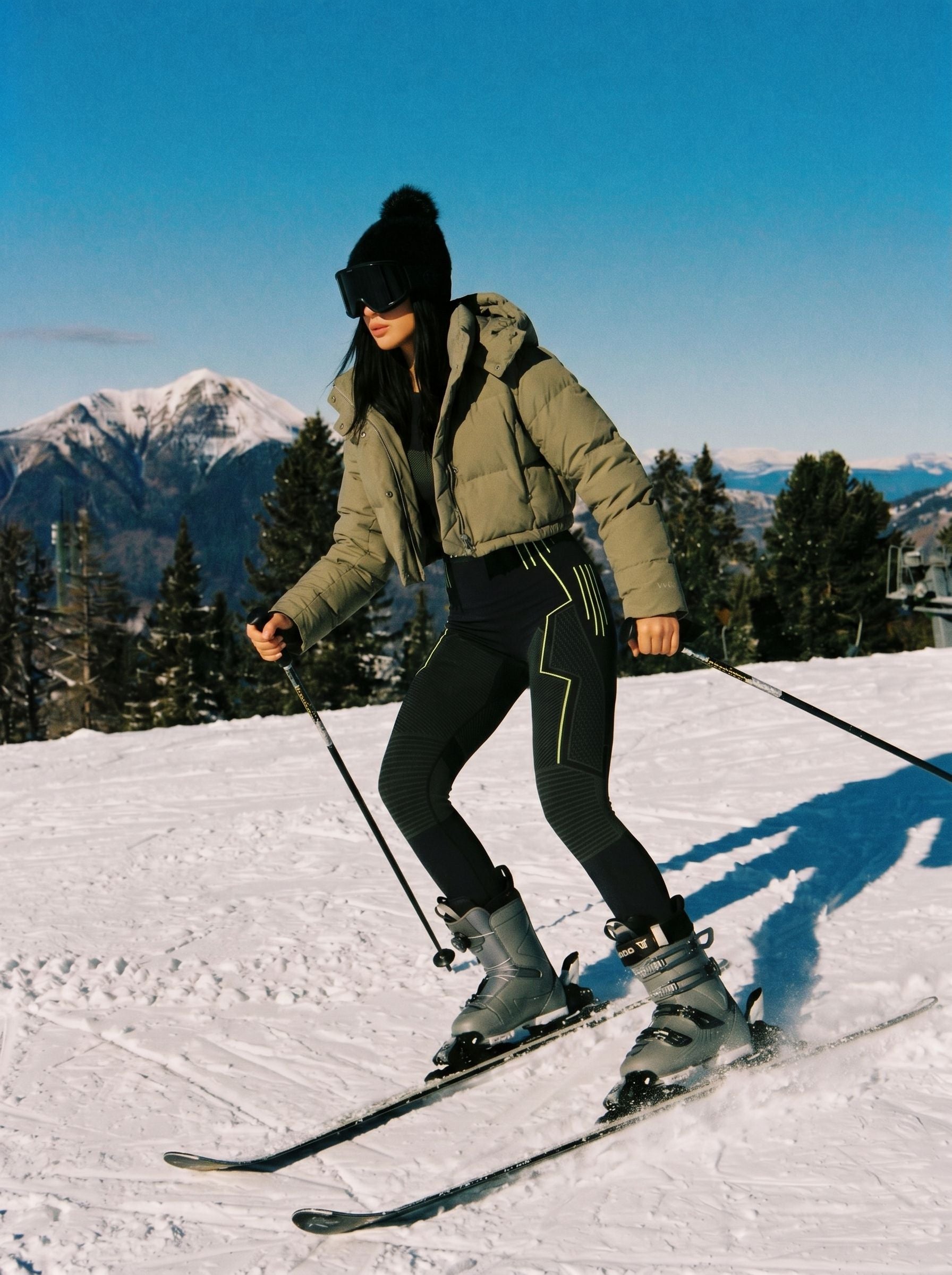 Thermal Contoured High Stretch Ski Leggings