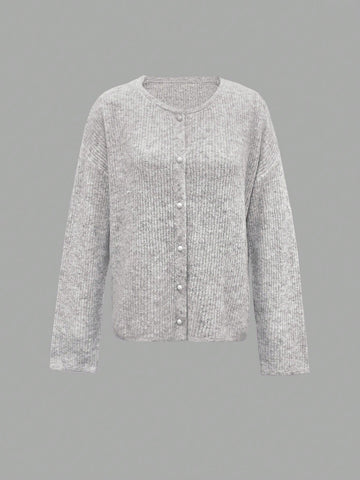 Soft Brushed Button Front Cardigan