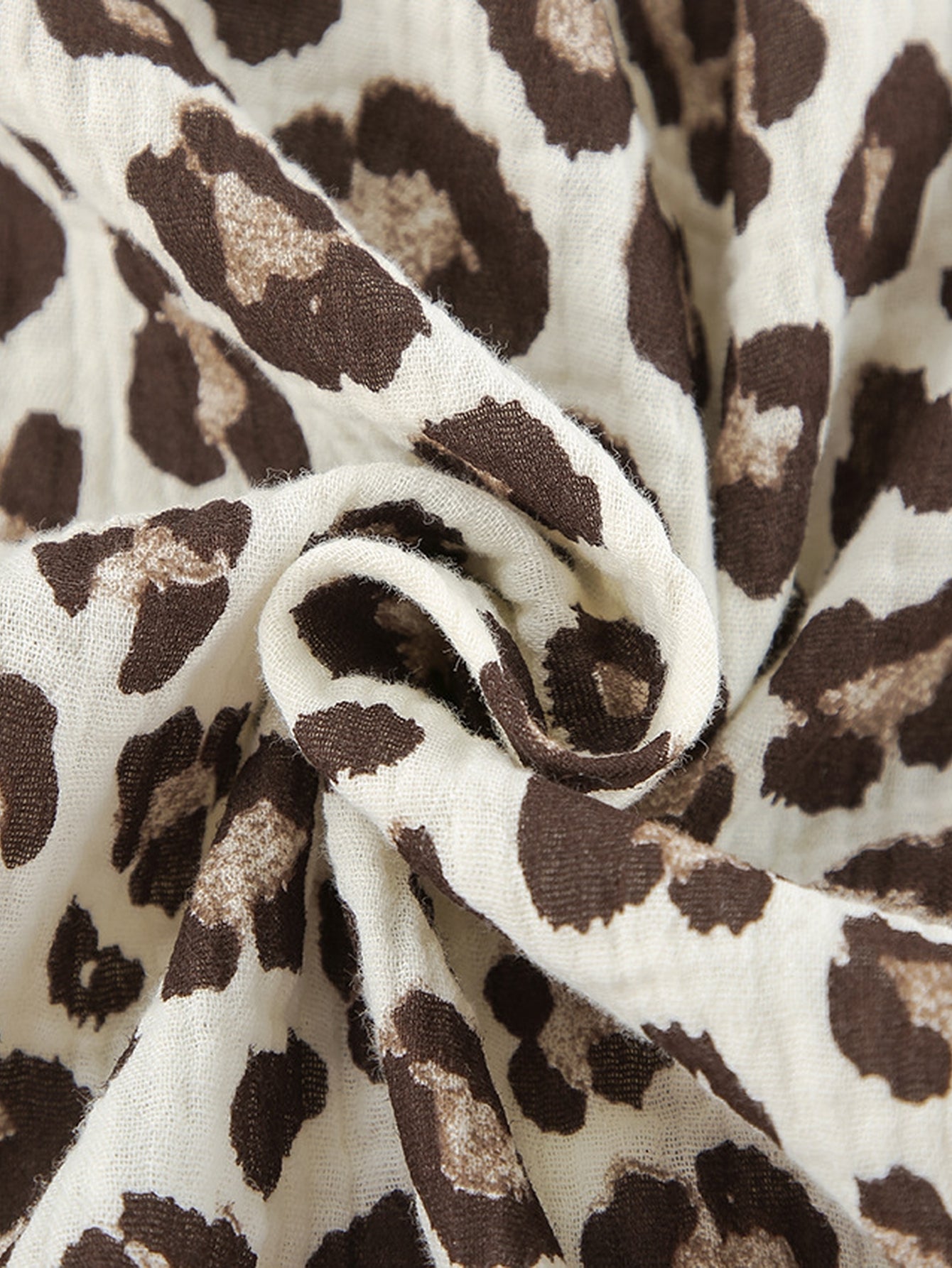 Leopard Print Ruffle Pajama Set