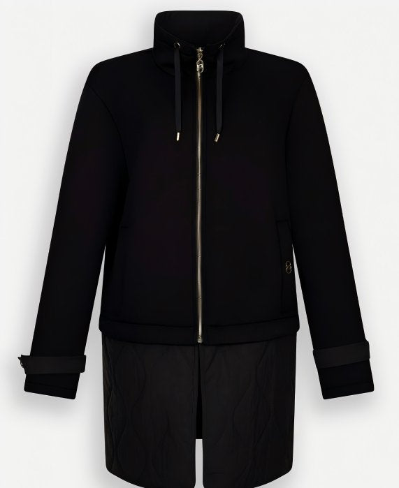 Quilted Hybrid Zip Up Jacket
