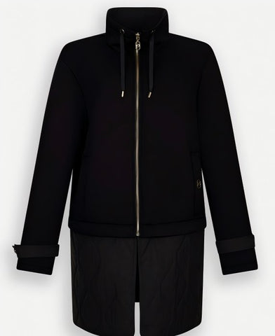 Quilted Hybrid Zip Up Jacket