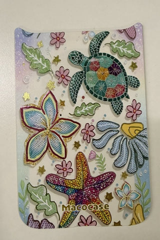 Sea Turtle and Starfish Pattern Phone Case