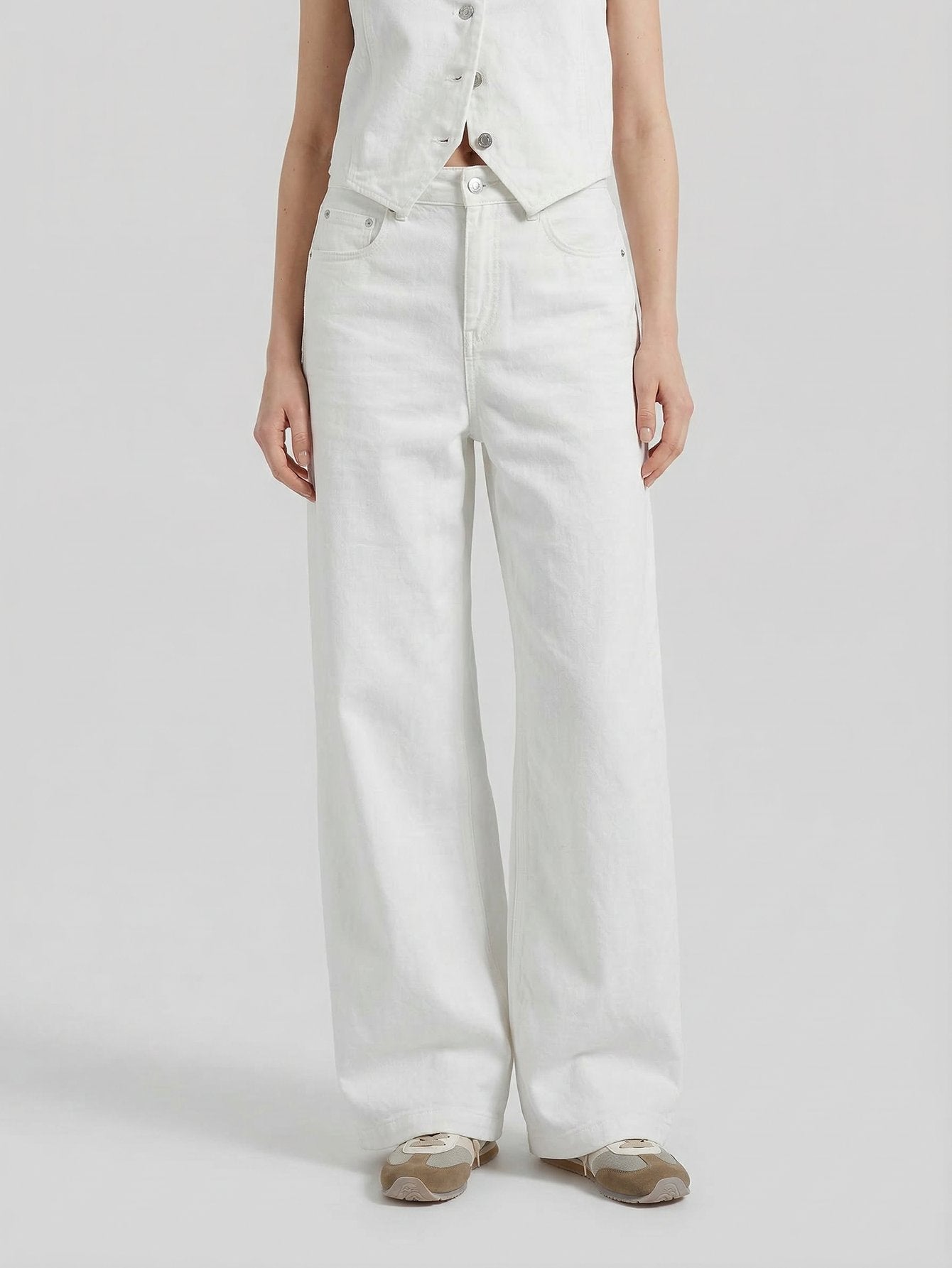 Cotton Linen Straight Jeans