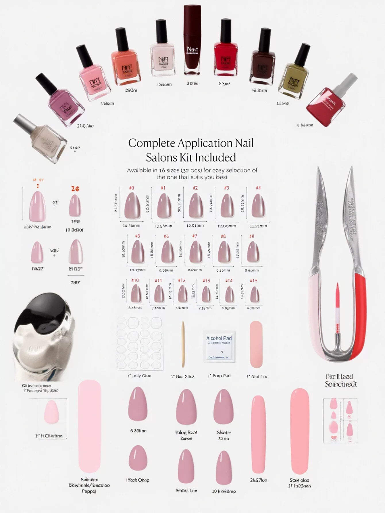 Shimmering Pink Cat Eye Press On Nails