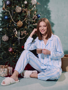 Soft Striped Button Down Pajama Set