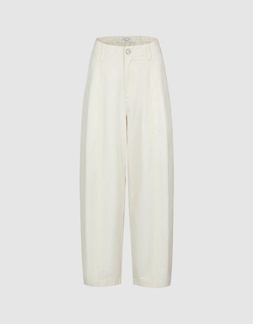 Urban Revivo Barrel Leg Pants-White