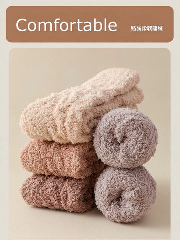 Cozy Plush Cable Knit Socks