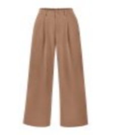 High Waisted Pleated Wide Leg Trousers