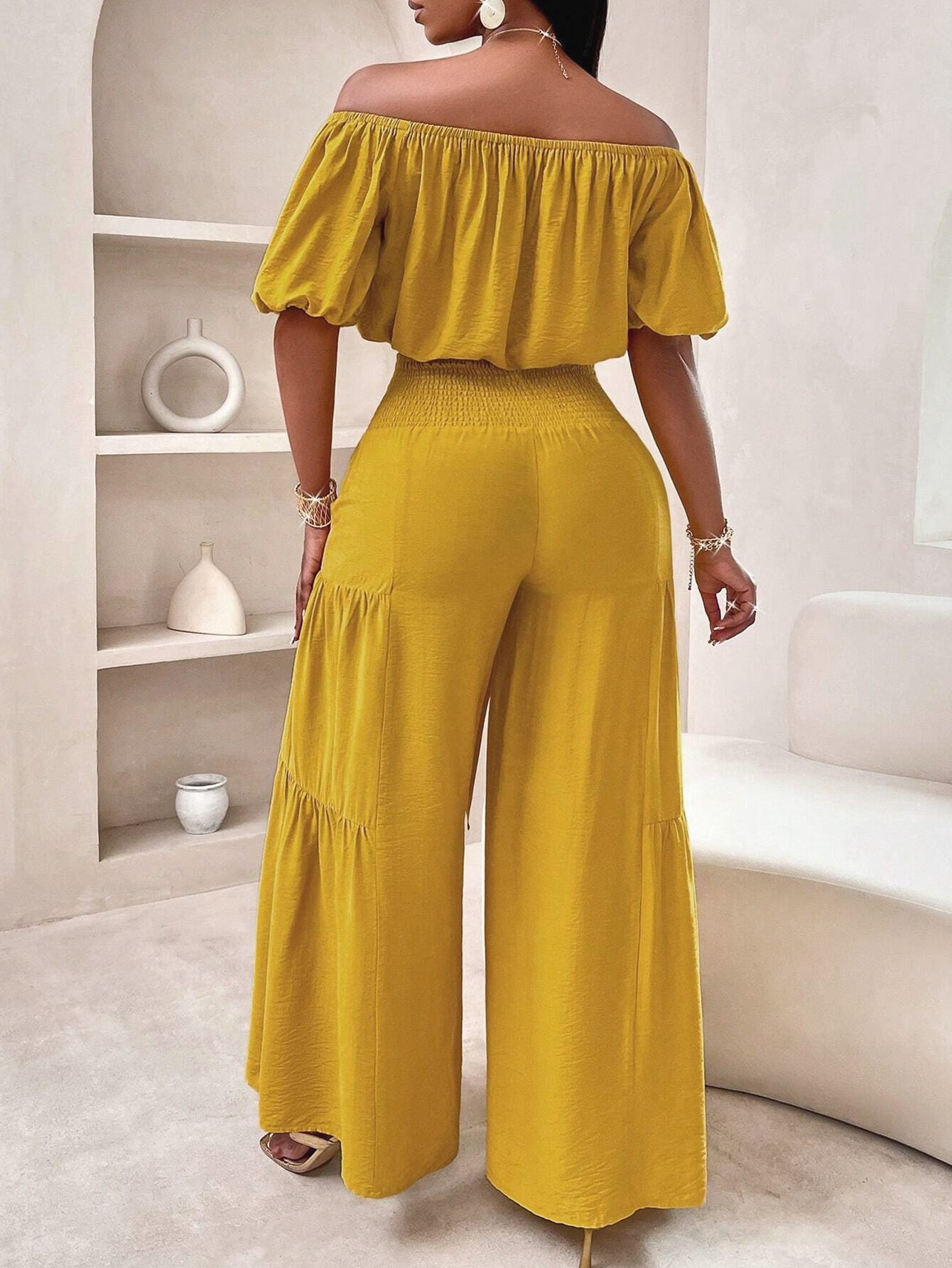 Boho Off Shoulder Pant Set