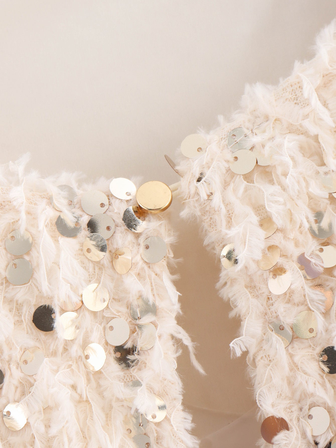 Shimmering Sequin Fringe Crop Jacket