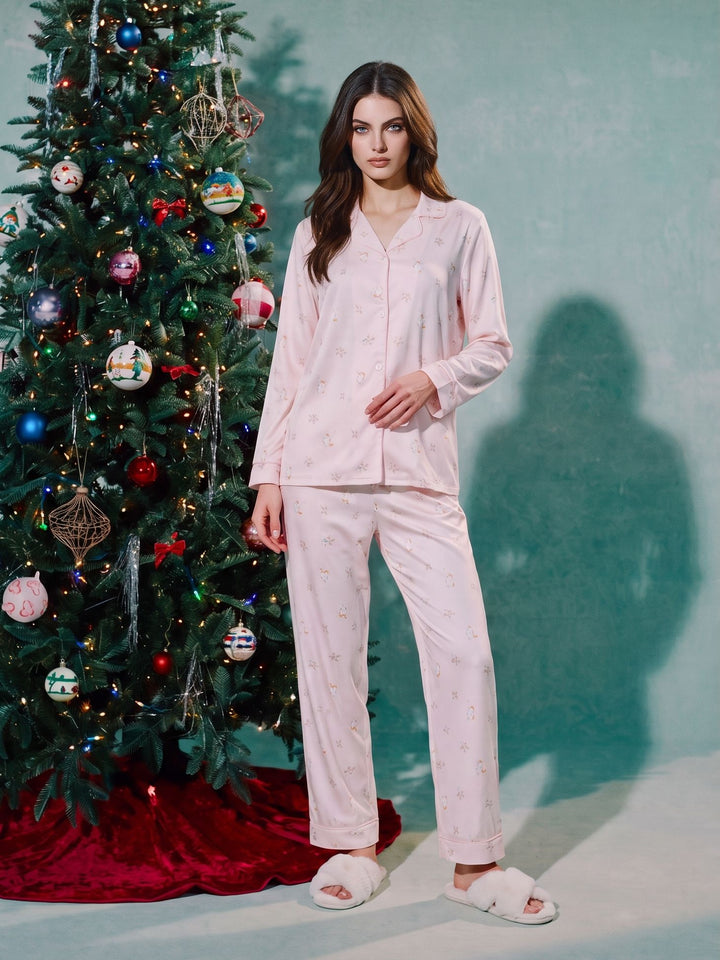 Soft Floral Button Down Pajama Set